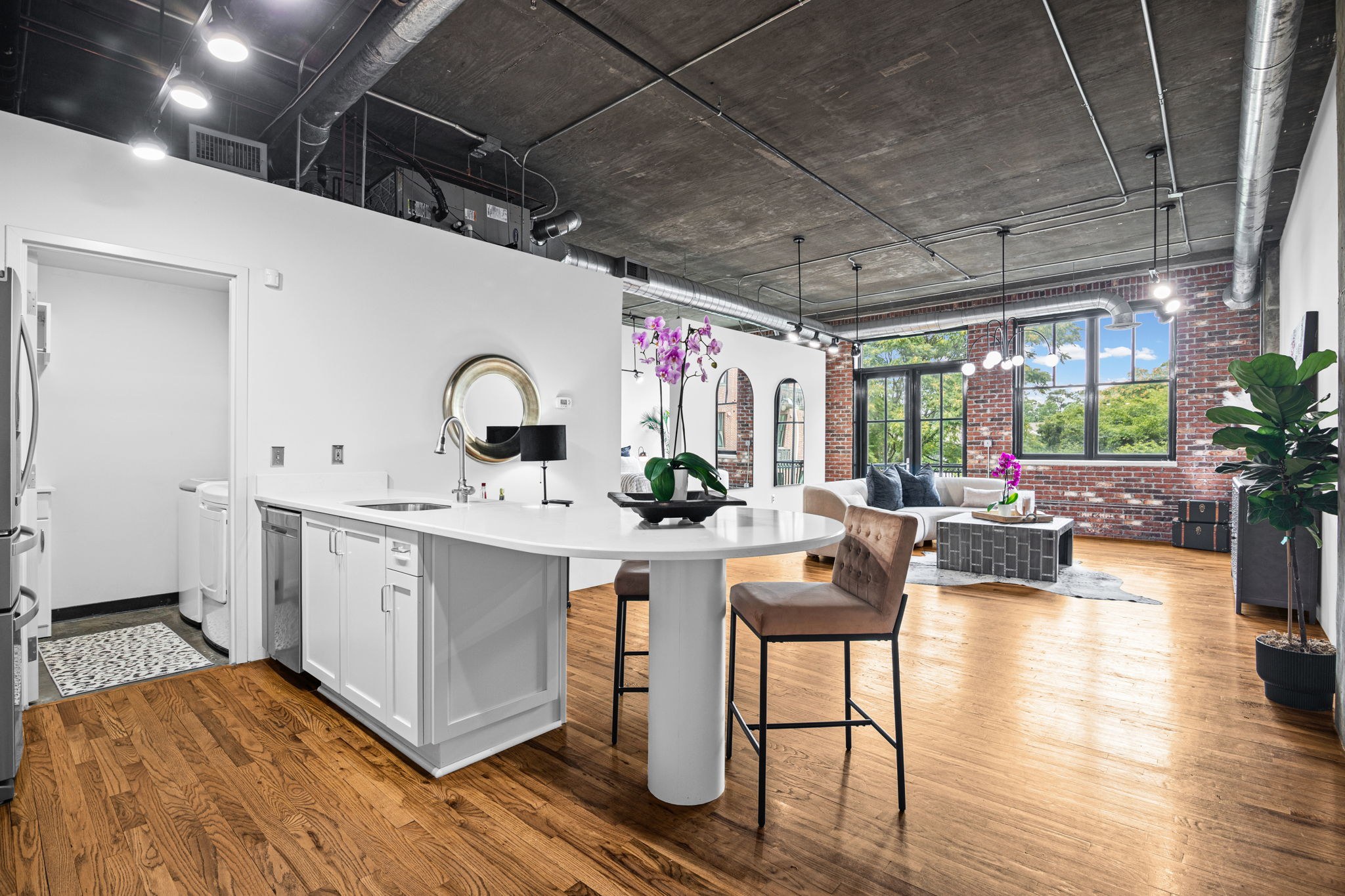 Kitchen and living area